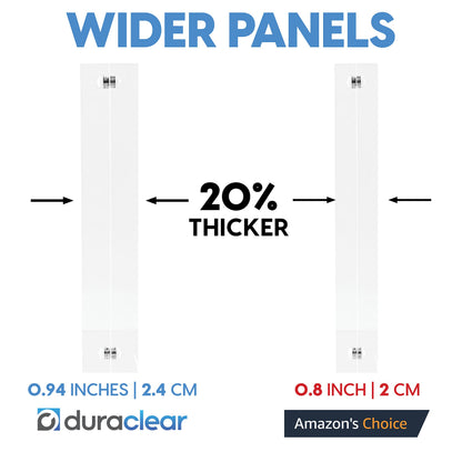 Mammoth DuraClear 4x10 Acrylic Frame - Frameless Panoramic Picture Frame & Cosmetology License Frame Display - Sleek, Modern Long Picture Frame Design for Elegant Decor (5 Pack)