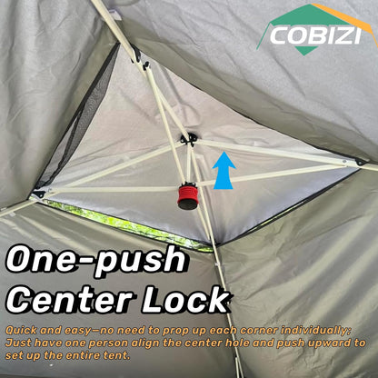 COBIZI 12x12 FT Pop up Gazebo on Clearance Canopy Tent, Carpas para Patio, Easy up Outdoor Canopy Tents with Portable Storage Bag for Backyard, Outdoor Waterproof Gazebos for Garden, Camping, Khaki