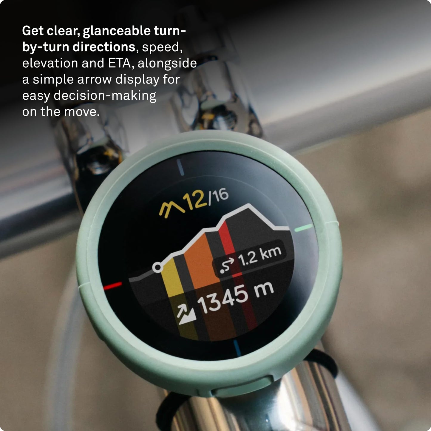Beeline Bike GPS Computer - Velo 2 | Wireless Global Navigation Map | Weatherproof & 11+ Hours Battery Life | USB Charging | Sat Nav for Cycling with a Strap Mount Included | Glove Friendly