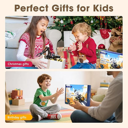 Robotics for Kids Ages 8-12 ACEBOTT Smart Robot Arm Car Kit with 5DOF STEM Toys for Boys Age 8-12 12-16+ ESP32 Arduino/Python/Blockly Coding App &amp Remote Control STEM DIY Gift for Teens &amp