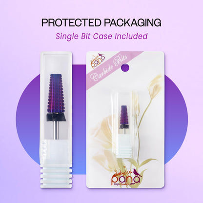 PANA Nail Carbide 5 in 1 Bit - Two Way Rotate use for Both Left and Right Handed - Fast Remove Acrylic or Hard Gel - 3/32" Shank - Manicure, Nail Art, Drill Machine (Fine - F, Silver)