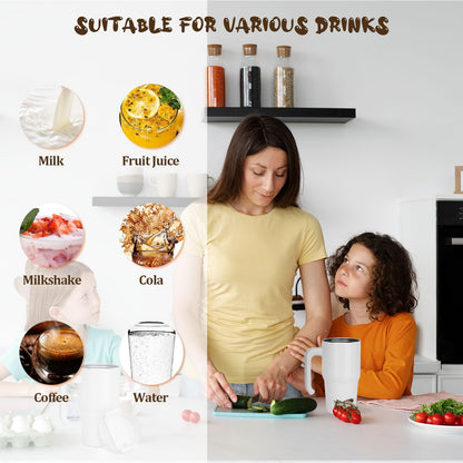 ZREGGUR 20 oz Sublimation Tumbler with Handle 25pcs, Keep Cold 24 Hours Stainless Steel Tumbler with Lid and Straw &Brush Double Wall Vacuum Reusable Sports Water Bottle with Handle Travel Coffee Mug