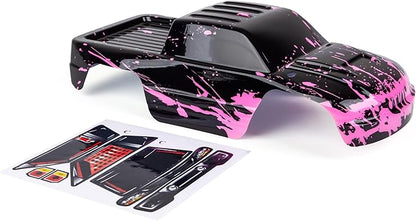 SummitLink Custom Body Compatible for 1/10 Scale RC Car or Truck (Truck not Included) (Muddy Pink Over Black)