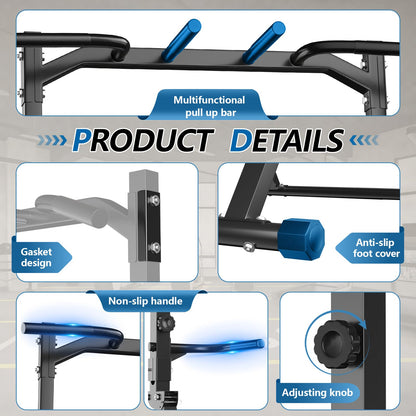 STACOO Foldable Pull Up Bar Pull Up Station,Power Tower with Triangular Structure, Multi-Functional Dip Station for Home Gym 300LB