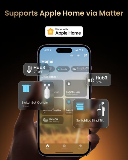 SwitchBot Universal Remote Control with Hub 3, Multi-use Smart Remote with Customize App, Control 25 IR/Bluetooth Devices and 10 Scenes, Compatible with TV/AC/SwitchBot BLE Devices