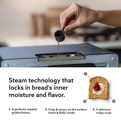 BALMUDA Combo Pack in Gray | The Toaster & The Lantern | Steam Oven Toaster & Rechargeable LED Lantern