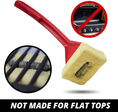 Grill Rescue | BBQ Cleaning Head - Bristle-Free Grill Brush for Cast Iron & Stainless Steel Grates