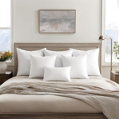 MIULEE Throw Pillow Inserts - Pack of 4, 18x18 Inch, 100% Virgin Fiber Filling for Bed & Couch