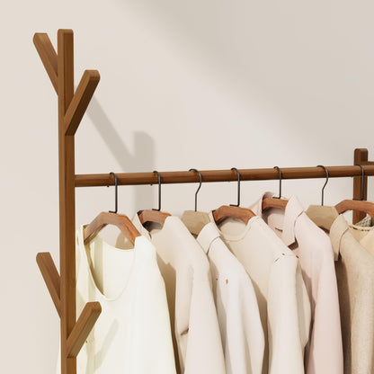 BambooCrafts Upgraded Hanging Rack Clothing Rack with Drawers,Solid Thickened Clothes Racks with Shelves,27.6inch Width Closet with Drawers,Clothes Racks for Hanging Clothes,Short Closet Dresser