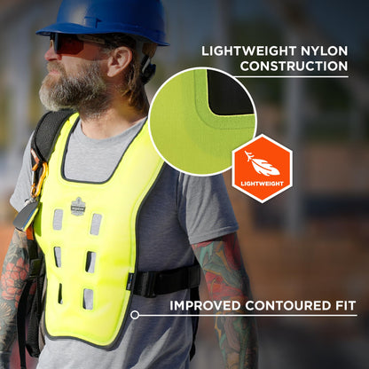 Ergodyne Chill-Its 6684 Evaporative Cooling Vest, Drip Free Cooling, Adjustable Personalized Fit, Easy Activation