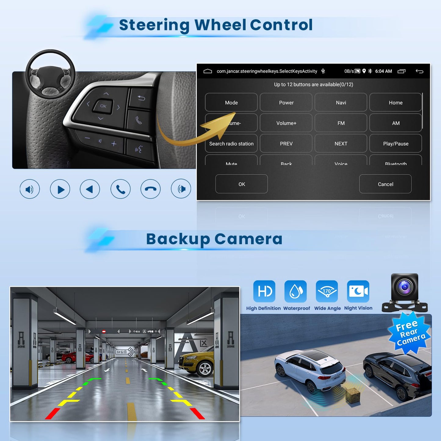 Inefala 2+64G Radio for Jeep Wrangler JK Compass Grand Cherokee Dodge Ram CarPlay Car Stereo Android 13 Touchscreen 10.1" Android Auto Backup Camera GPS EQ 28UI