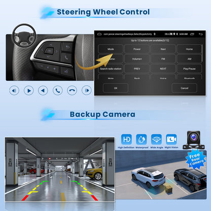 Inefala 2+64G Radio for Jeep Wrangler JK Compass Grand Cherokee Dodge Ram CarPlay Car Stereo Android 13 Touchscreen 10.1" Android Auto Backup Camera GPS EQ 28UI