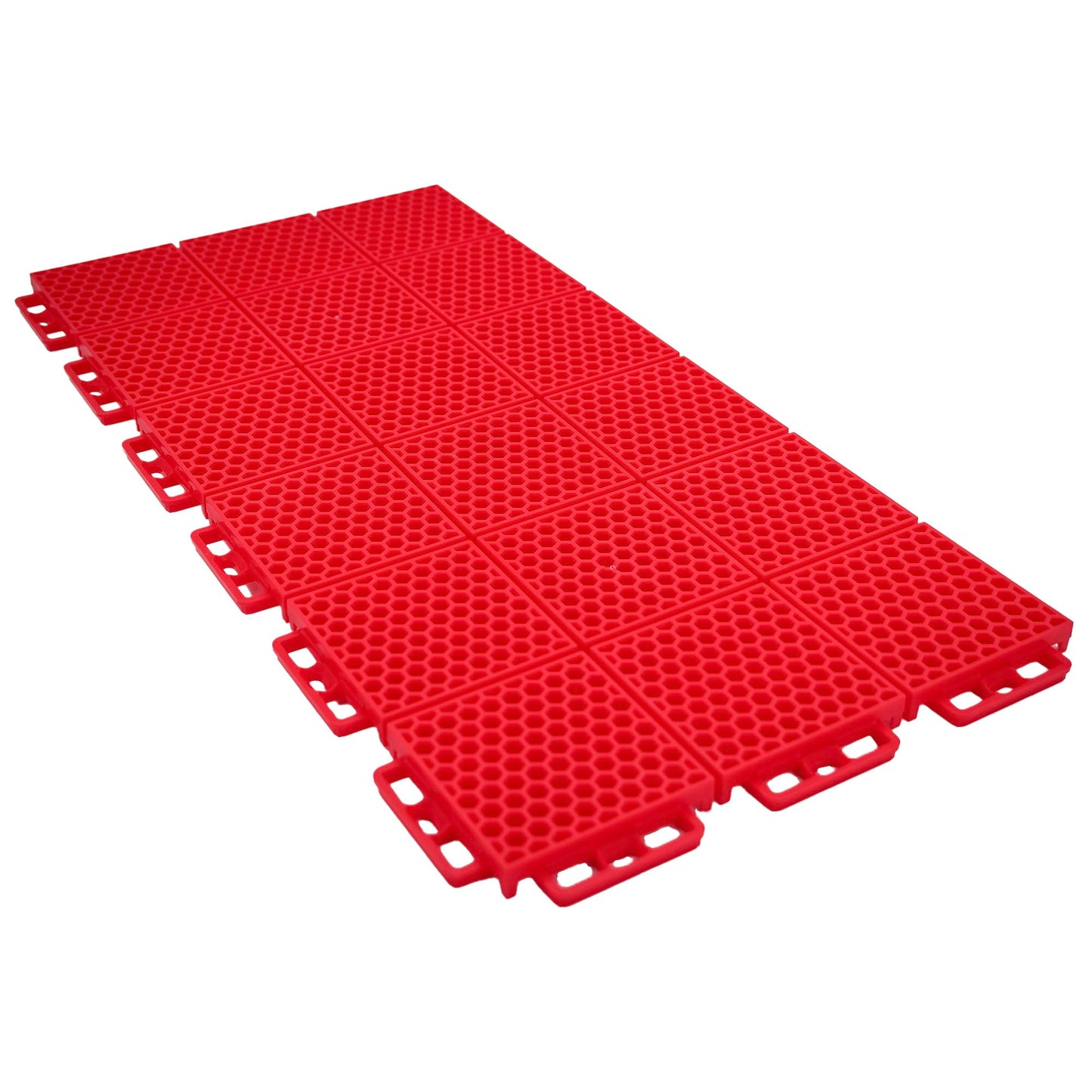 Caliber ProTech Garage Flooring Tiles, 9” x 18” Interlocking Tiles, Red, 24-Pack