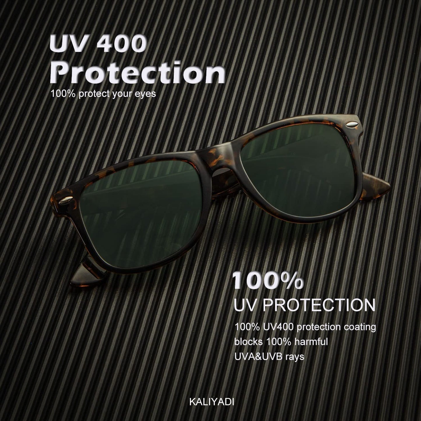 KALIYADI Sunglasses Men Polarized Sunglasses for Mens and Womens, Unisex Sun Glasses for Driving and Fishing, Retro Sun glasses UV Protection (G15/Tortoise G15/Brown)