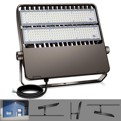 BIRITALO 240W LED Stadium Flood Lights Outdoor 36000LM Super Bright Yoke Wall Mount Parking Lot floodlights 5000K 100V-277V Commercial IP65 Waterproof 240 Watt Shoebox Barn Lamp for Arena Court