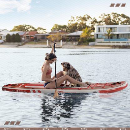 TIGERXBANG Paddle Board, 10.8' Stand Up Paddle Board with Premium Complete Inflatable SUP Accessories, Extra Wide Paddleboards for Adults & Youth-Pandora Collection Chili Red