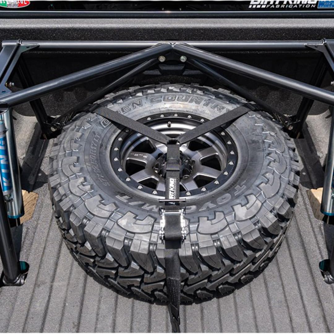 3 Way Spare Tire Strap & Mounts | Flat Hooks