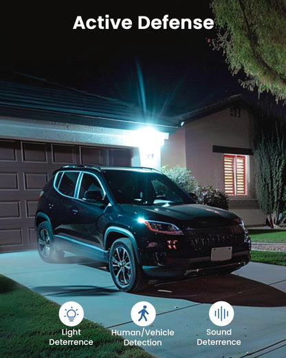 aosu 3K/5MP Solar Security Cameras System Wireless Outdoor, Battery Powered WiFi Camera for Home Security, Panoramic PTZ, Auto Tracking, Human/Vehicle Detection, Color Night Vision (2 Pack)