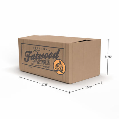 Fatwood Fire Starter Sticks 25-lb Box 2-Pack - Indoor or Outdoor 100% All Natural Pine Fire Starters for Campfires, Fireplace, Firepit, Wood Stove, or BBQ Grill - Kindling Wood Firewood by Pure Garden