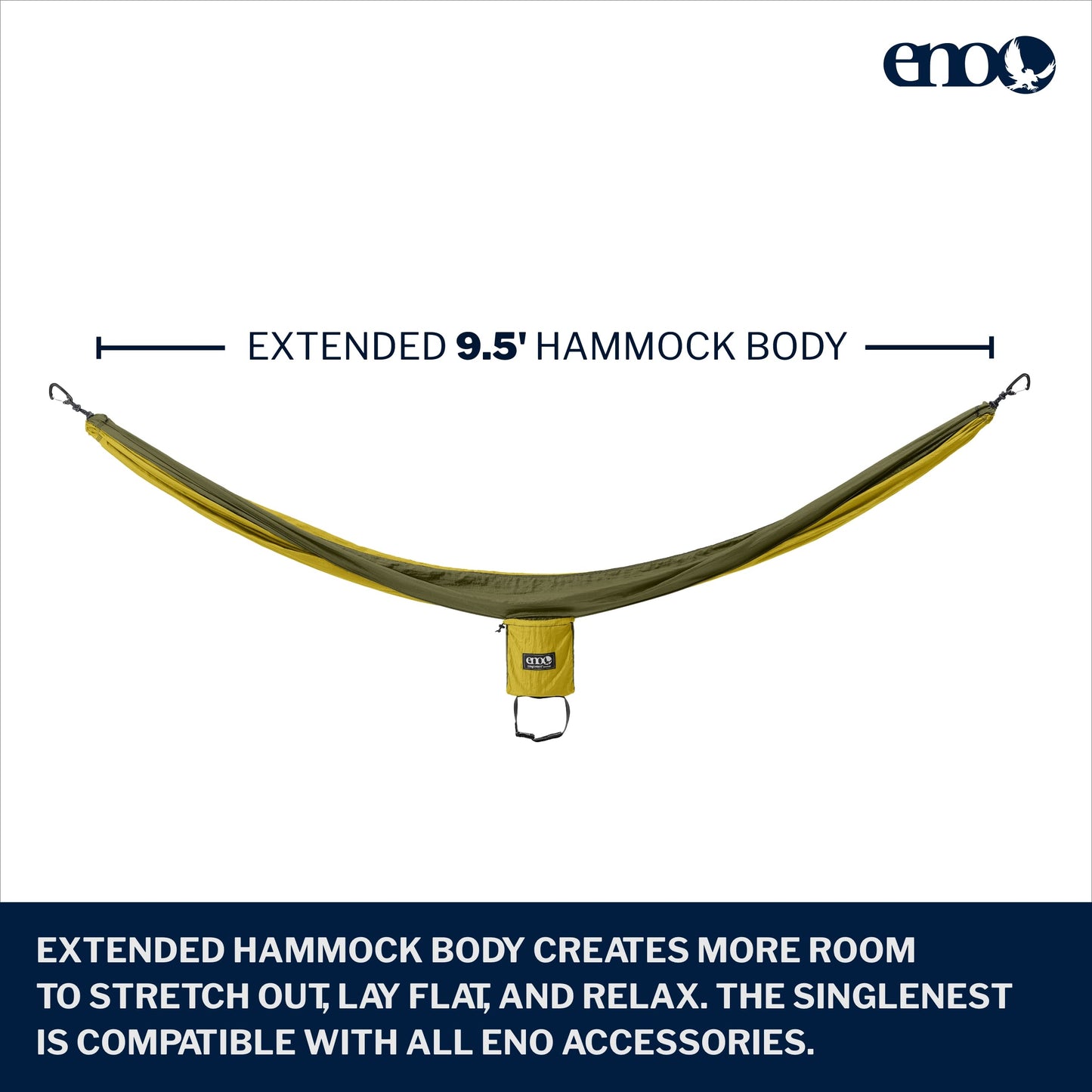ENO Bundle, Includes The SingleNest Hammock & Atlas Suspension System, Lightweight, Durable Hammock with Straps for Camping, Hiking & Travel, Melon/Olive