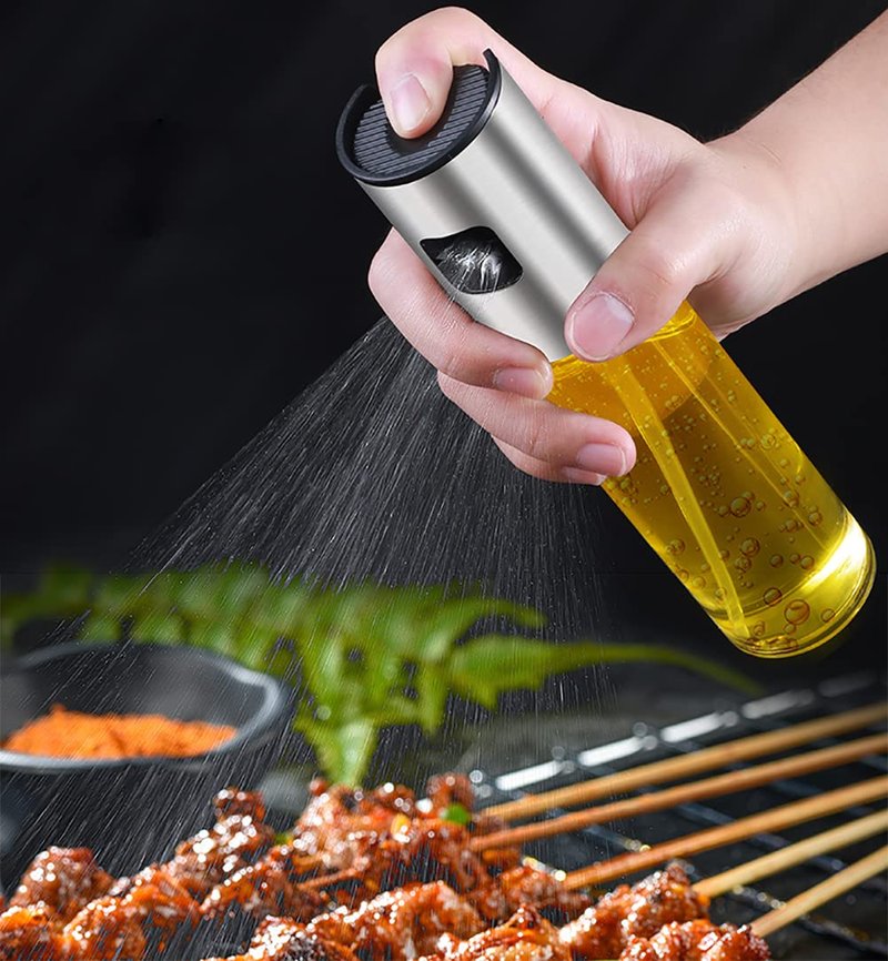 Wayeept Olive Oil Sprayer for Cooking Oil Spritzer Mister for Air Fryer Canola Vinegar Vegetable Oil Portable Mini Bottle Kitchen Gadgets for BBQ/Pan/Salads/Baking (1 Pack)