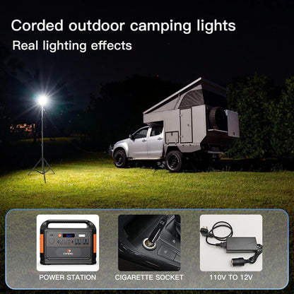 CONPEX Telescopic LED Camping Lights 18000 Lumens - Tripod, Remote Control, Outdoor Telescoping Light with Stand
