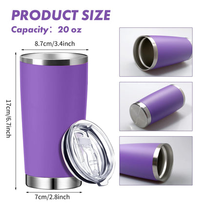TANEMUDO 40 Pieces Stainless Steel Tumbler with Lid Bulk in 20 Colors Vacuum Double Insulated Coffee Mug Powder Coated Travel Cup for Graduation Birthday Party Wedding Christmas (20 oz)