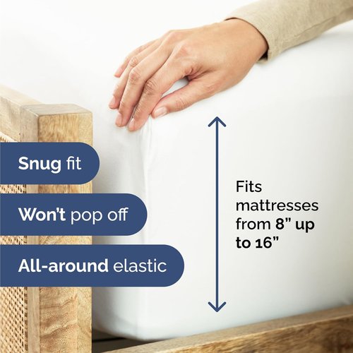 CGK Unlimited Toddler Sheet Set - Cooling & Breathable 6-Piece Luxury Bedding - Soft, Wrinkle-Free White with Deep Pockets