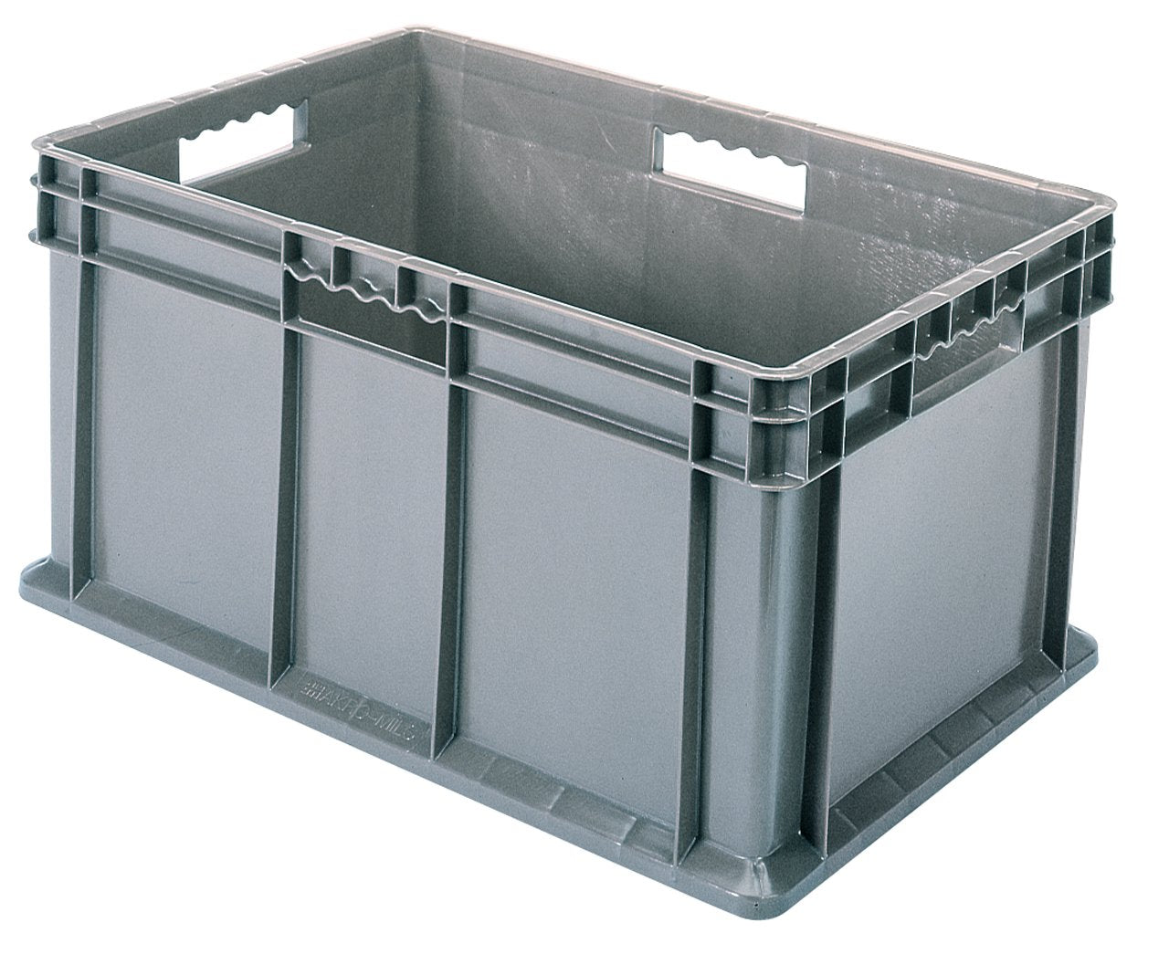 Akro-Mils 37686 Plastic Straight Wall Container Tote with Solid Sides and Solid Base, (24-Inch x 16-Inch x 16-Inch), Gray, (2-Pack)