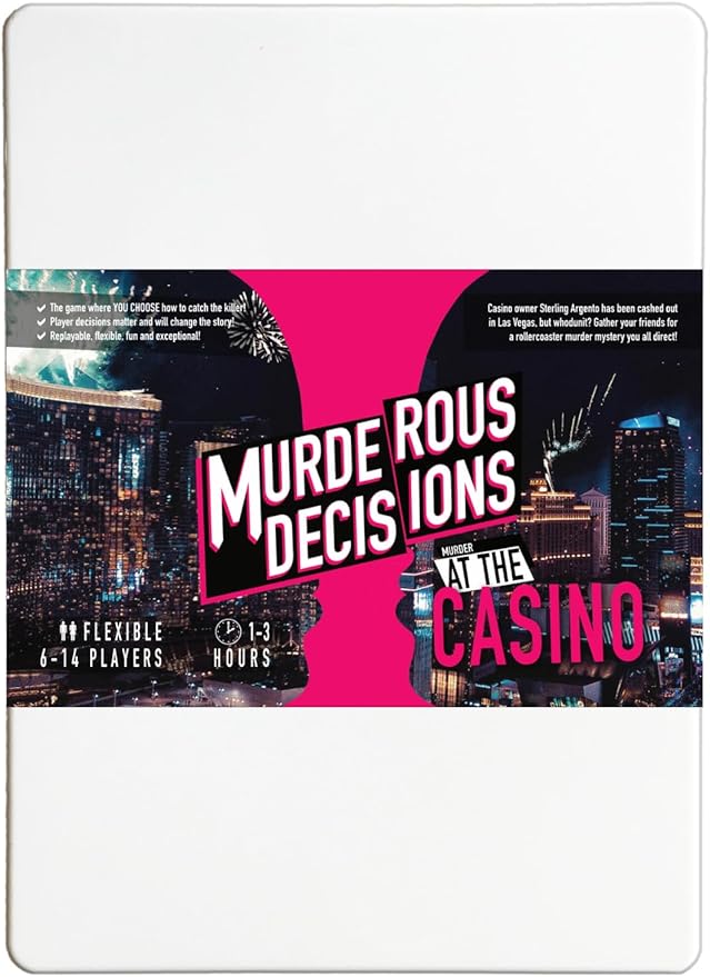 Murder at The Casino 6-14 Player Murder Mystery Dinner Party Game