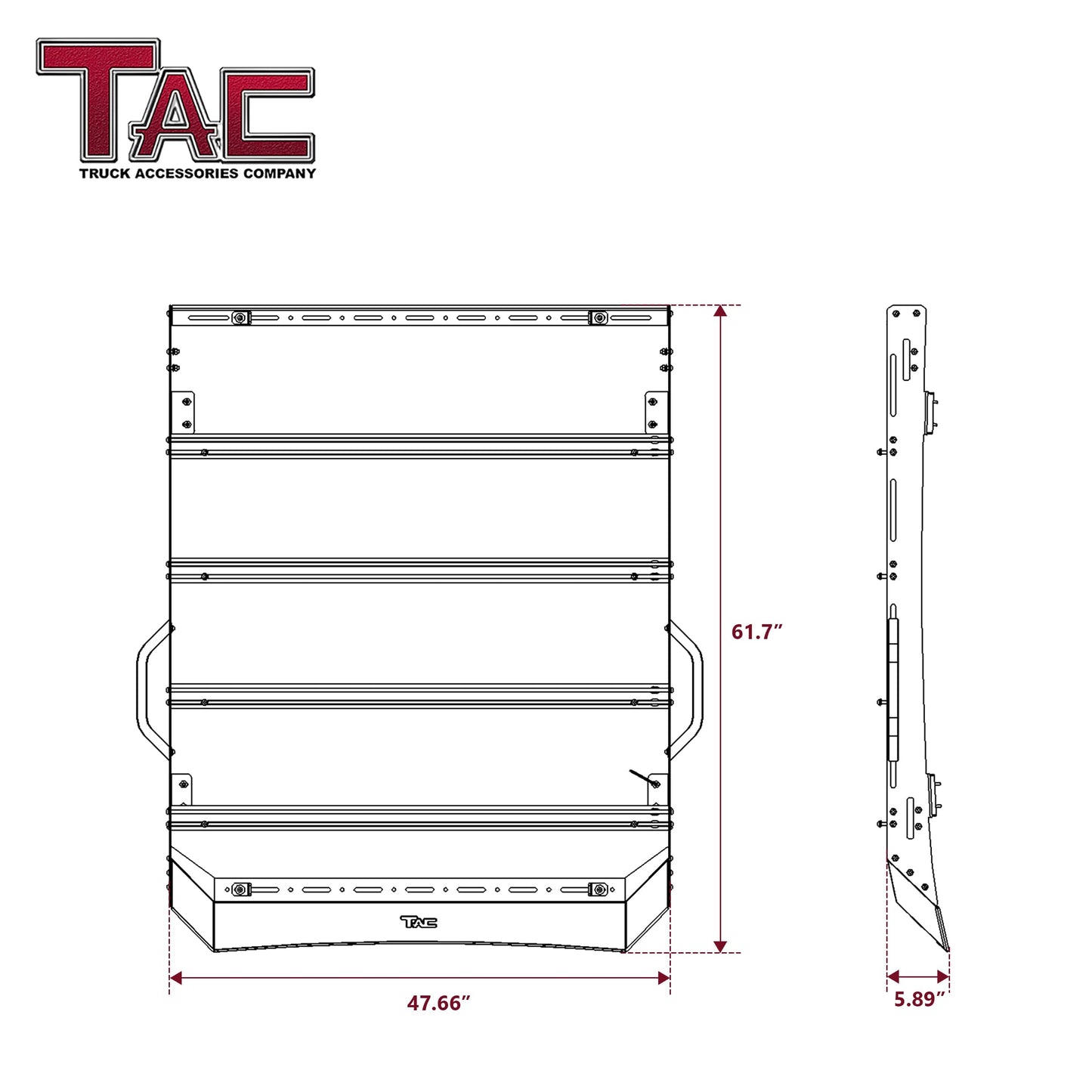 TAC Roof Rack Compatible with 2024-2026 Tacoma Double Cab Truck Cross Bar Cargo Canoe Bike Kayak Snowboard Luggage Upper Storage Carrier Truck Outdoors Gear