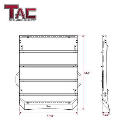 TAC Roof Rack Compatible with 2024-2026 Tacoma Double Cab Truck Cross Bar Cargo Canoe Bike Kayak Snowboard Luggage Upper Storage Carrier Truck Outdoors Gear