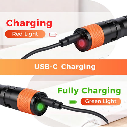 KunHe 180 Lumen LED Portable Rechargeable Pen Flashlight 20-Pack Waterproof Pocket Flash Light Single Mode Easy to Use with Clip Suitable for Inspection Camping and Daily Use