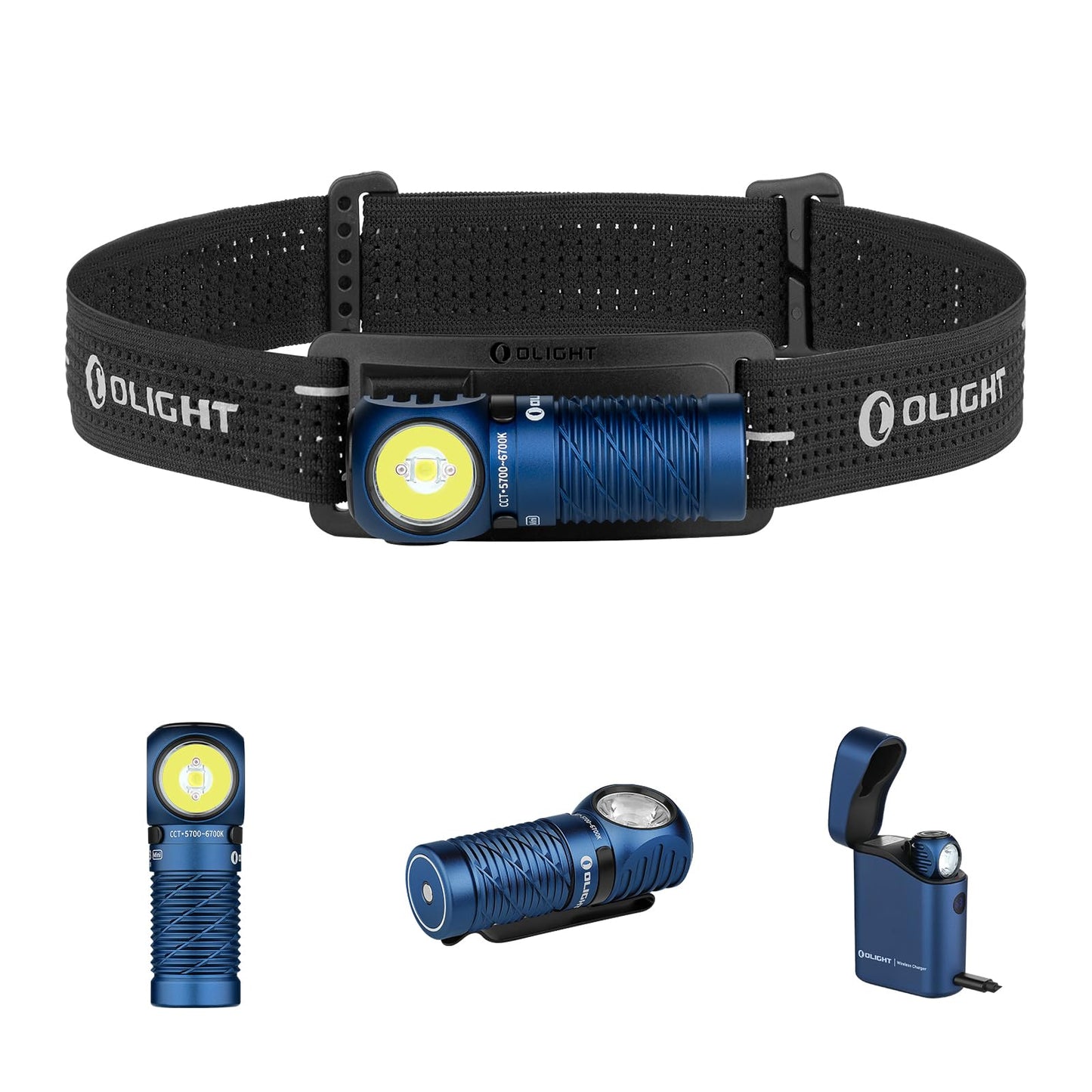 OLIGHT Perun 3 Mini Premium Headlamp 1250 Lumens with Type-C Charging Box, Rechargeable Headlight with Red Light Option,Perfect for Working, Hiking, Camping and Climbing (Midnight Blue)