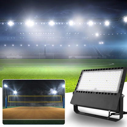 ILLSTAR 300W LED Stadium Lights,45000LM Super Bright LED Flood Light Outdoor for Arena,Backyard, Parking lot etc,100-277V Input,ETL Certification IP66 Waterproof