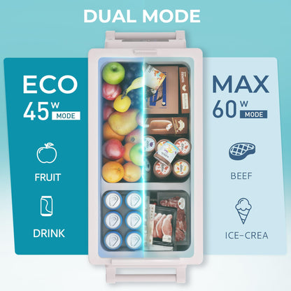 EUHOMY 12 Volt Refrigerator, 59QT(55L) Electric Cooler, 12V Fridge APP Control, 12V Cooler -4℉~68℉, Portable Freezer 12/24V DC 100-240V AC for Camping, Travel, Truck, Home