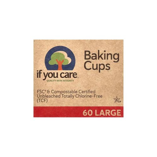 If You Care Baking Cups - FSC Certified Unbleached | Large Size, 60 Count, 3 Pack