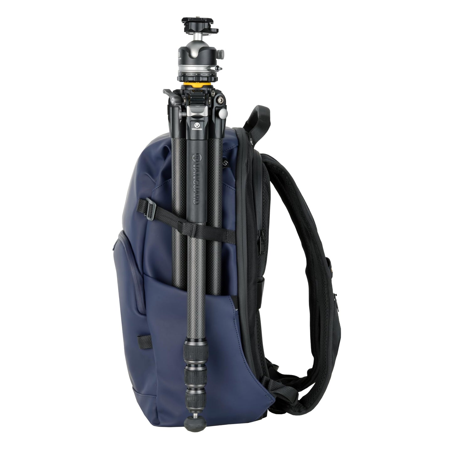 VANGUARD VEO Lite B25L Camera & Everyday Backpack (Navy) – Fits Full-Frame Camera with 70–200mm Attached + 3–4 Lenses, 16" Laptop Storage, 3-Way Access, Convertible Daypack Design