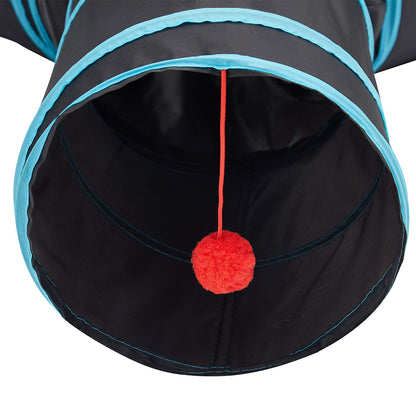 Tempcore Pet Cat Tunnel Tube Cat Toys 3 Way Collapsible, Tunnels for Indoor Cats，Kitty Bored Peek Hole Toy Ball Cat, Puppy, Kitty, Kitten, Rabbit