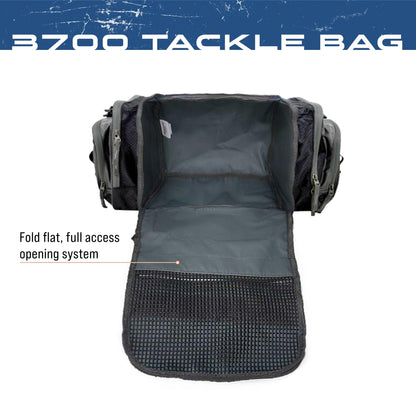 FROGG TOGGS Heavy Duty Fishing Tackle Duffle Bag, Includes Bait Trays, Black, 3700