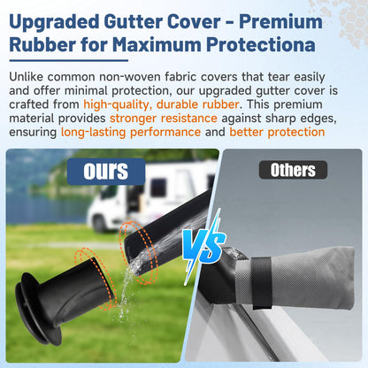 Truck Camper Cover for 10–12FT Slide-in Campers – 300D Oxford Waterproof RV Cover, Silver-Coated, All-Weather Protection with Windproof Straps & Air Vents