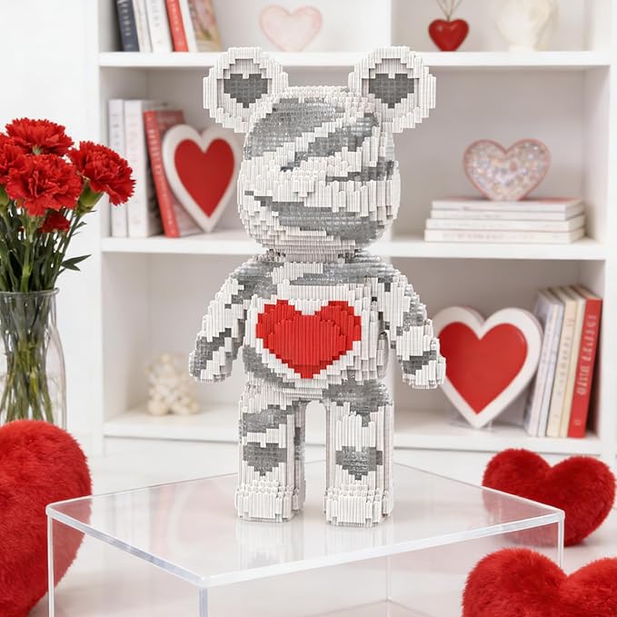 Glowing Care Bear Building Blocks (5300 PCS) 3D Micro Animal DIY Bear Building Blocks for Adults &amp Teenager Creative Toys Ideal Gift for Family &amp Friends