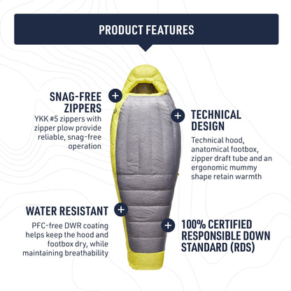 Sea to Summit Spark Women's Ultralight Down Sleeping Bag, 15-Degree, Long