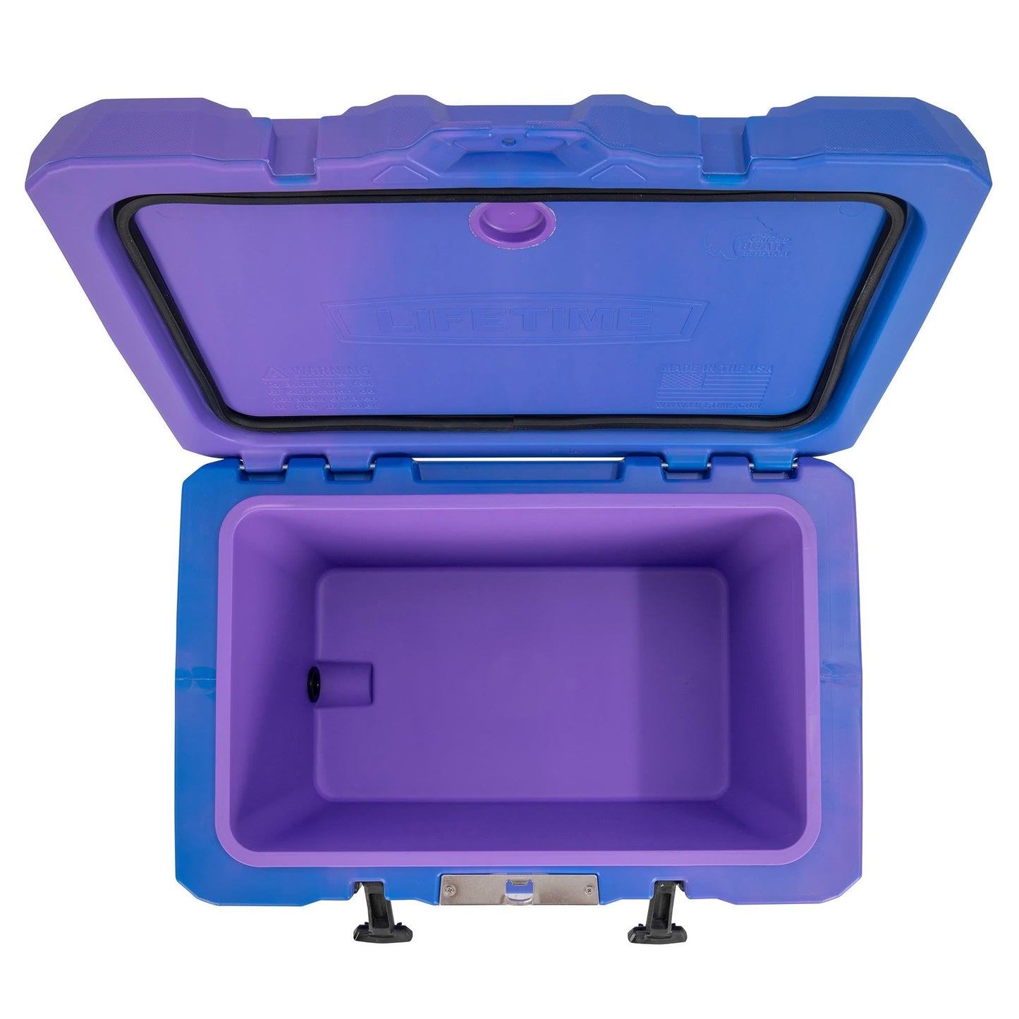 Lifetime 55 Quart Hard Cooler, High Performance Ice Chest with Drain, Made in USA