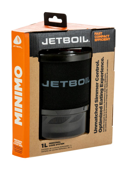 Jetboil MiniMo Camping and Backpacking Stove Cooking System with Adjustable Heat Control (Carbon)