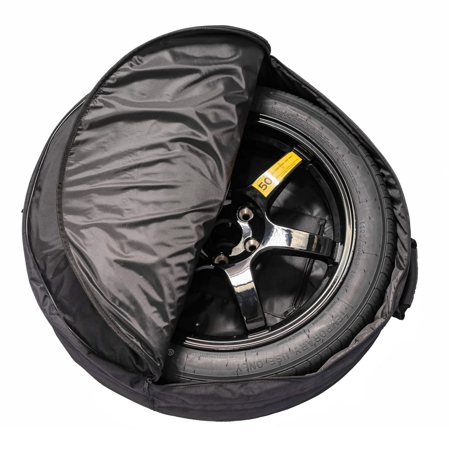StanceMagic Complete Spare Wheel Tire Kit Fits 2017-2026 Tesla Model 3 Long Range RWD, 18x4 Rim, 125/80R18 Tire, 2 Ton Scissor Jack, Tools, Carrying Bag, Also fits Highland