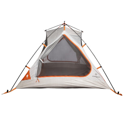 Stansport Star Crest 2-Person Dome Tent with Full Rainfly – 7'3" x 4'11" Backpacking & Camping Tent – Weatherproof Vestibule, E-Port, and Mesh Stargazing Roof – Lightweight with Carry Bag