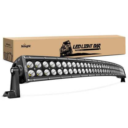 Nilight 54" 312W Curved LED Work Light Spot Flood Combo Bar Driving Fog Lamp off road lights