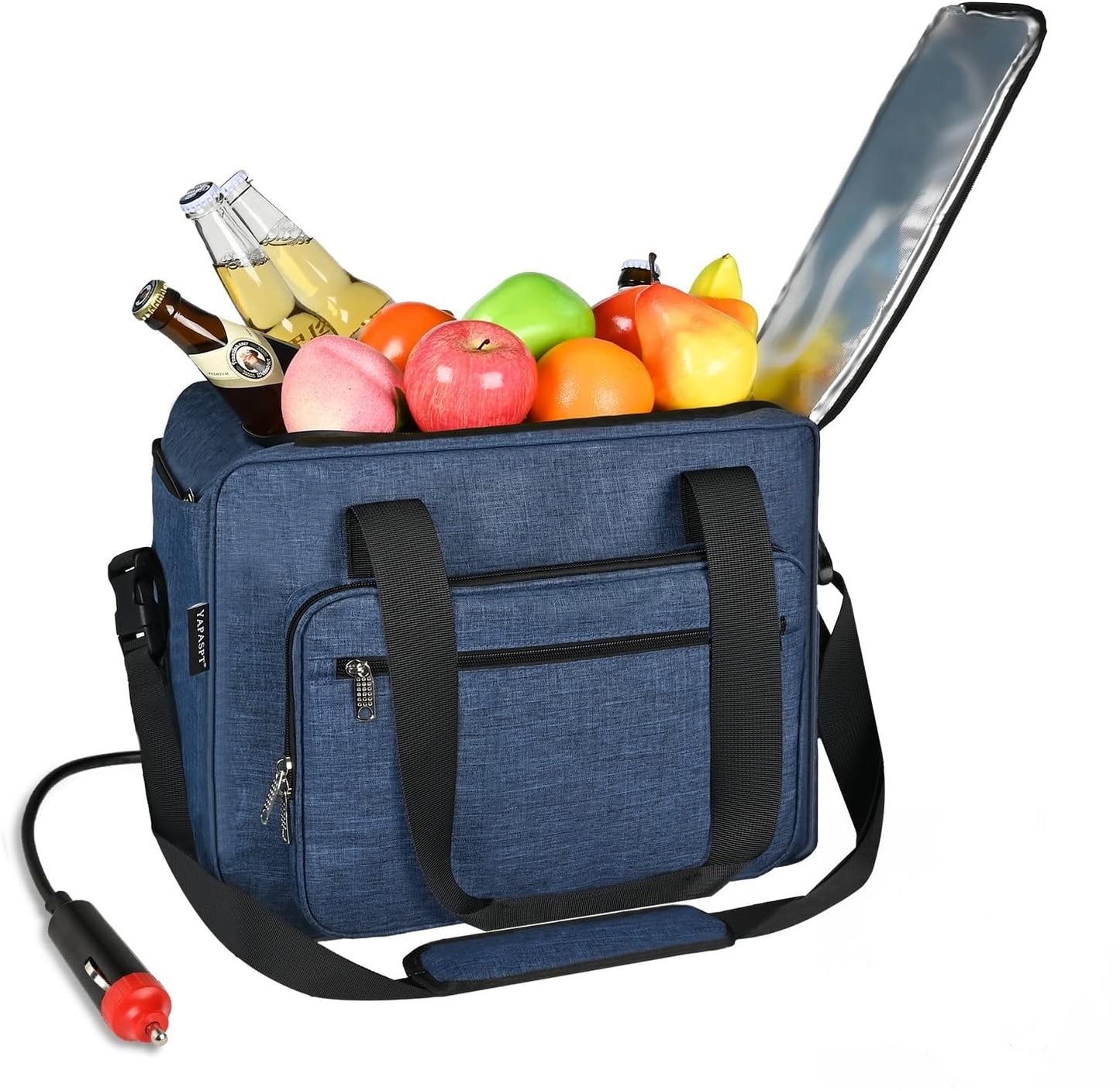 Electric Car Cooler for Vehicles, 26 QT Cooler, Folding and Portable Cool Bag for Cooling Pre-Cooled Food & Drinks, (Not Refrigerator, AC Adapter Not Include
