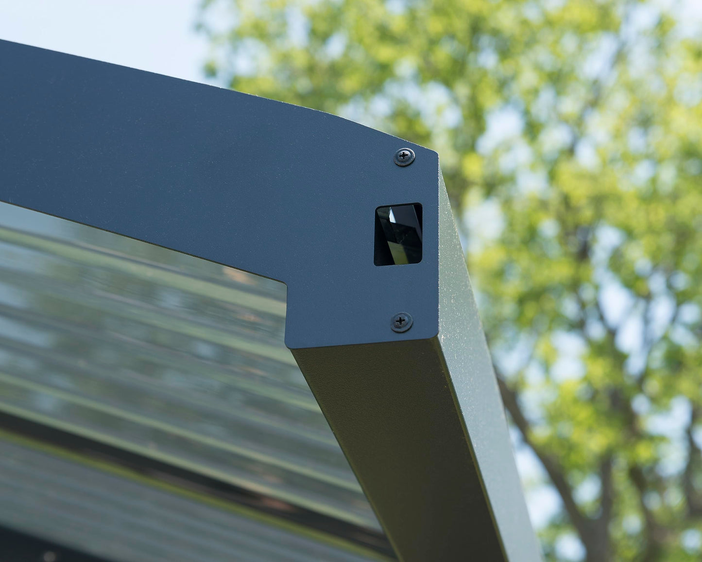 Palram - Canopia Arizona 10 Ft. x 16 Ft. x 9 Ft. Wing Single Carport Aluminum Metal Frame and Polycarbonate Panels Car Port for Outdoor Driveway Car, Truck, RV, Trailer, Boat Storage (Wave Gray)